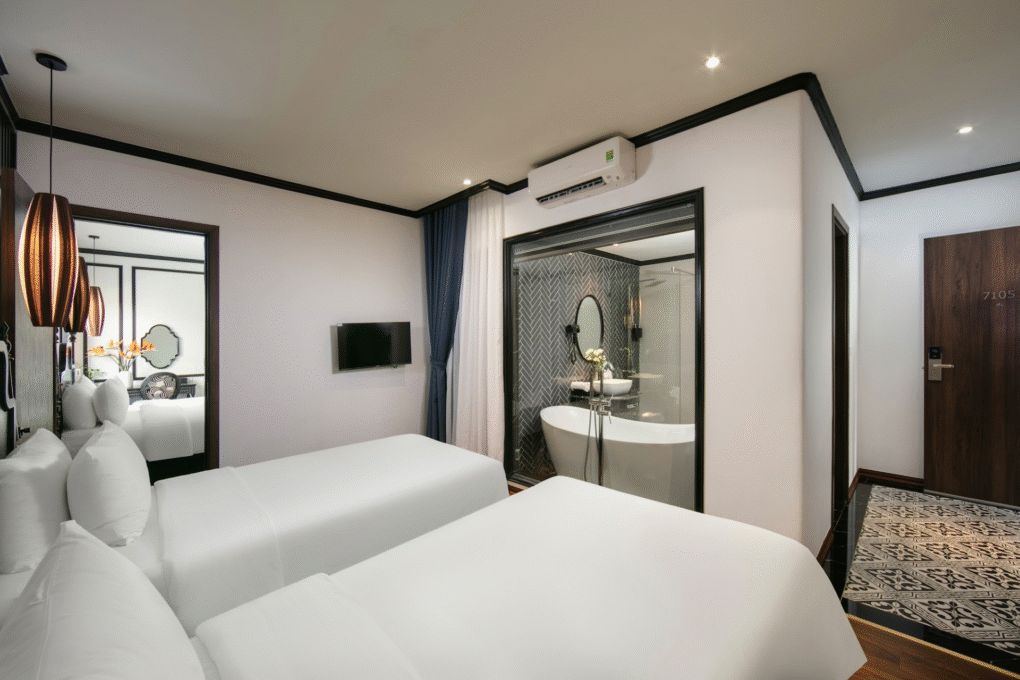 Family Connecting Room – luxury accommodations in Hanoi Old Quarter at Hotel Château de Hanoi